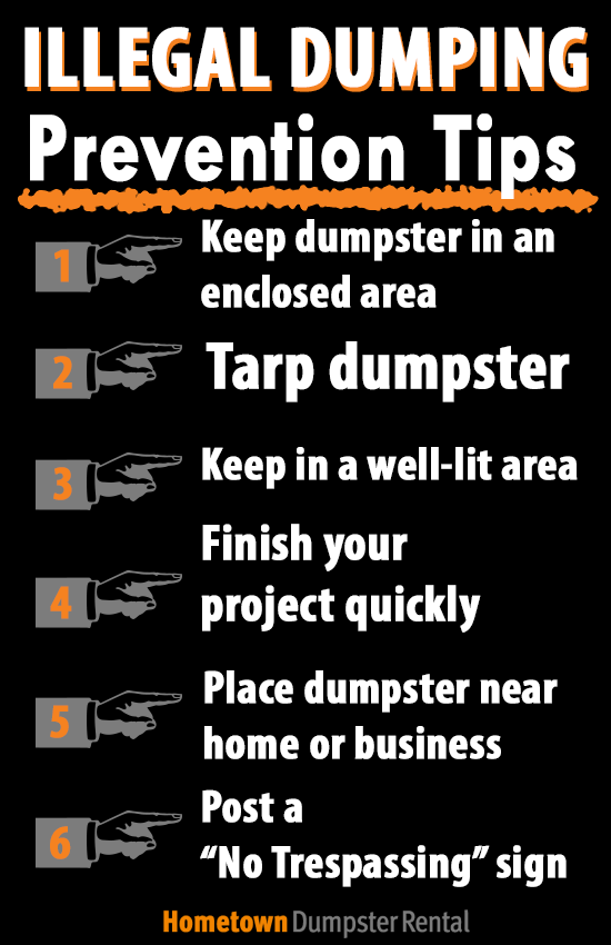illegal dumping prevention tips infographic