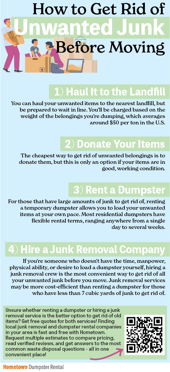 How to Get Rid of Unwanted Junk Before Moving Infographic
