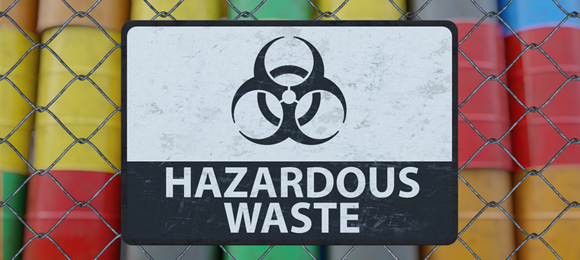 hazardous waste warning sign