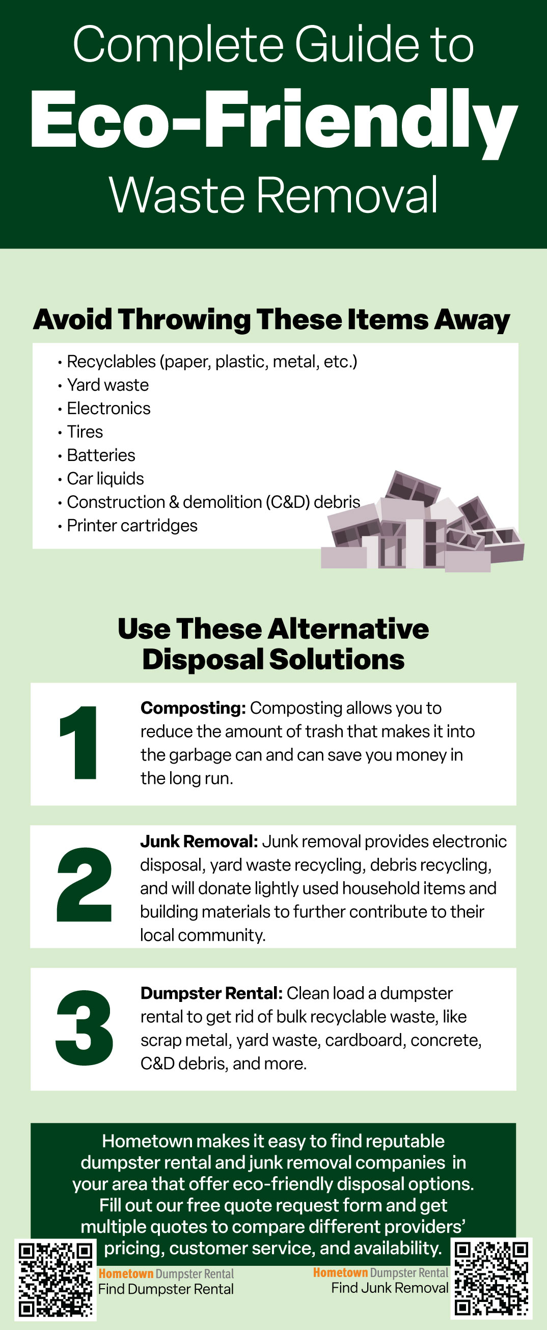 Complete Guide to Eco-Friendly Waste Removal Infographic