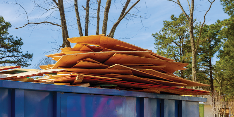 overfilled dumpster