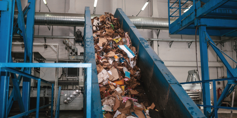 recycling facility interior