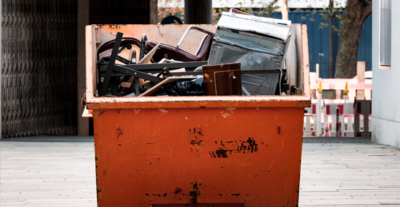 rent a dumpster to clean out a foreclosure
