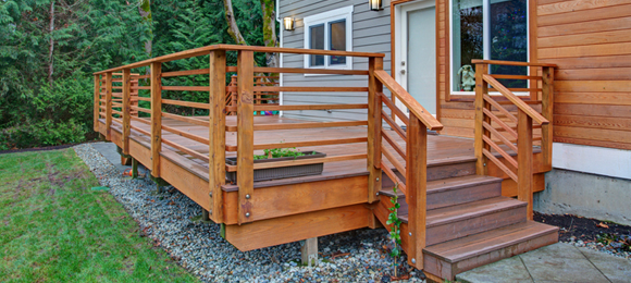 newly constructed outdoor deck