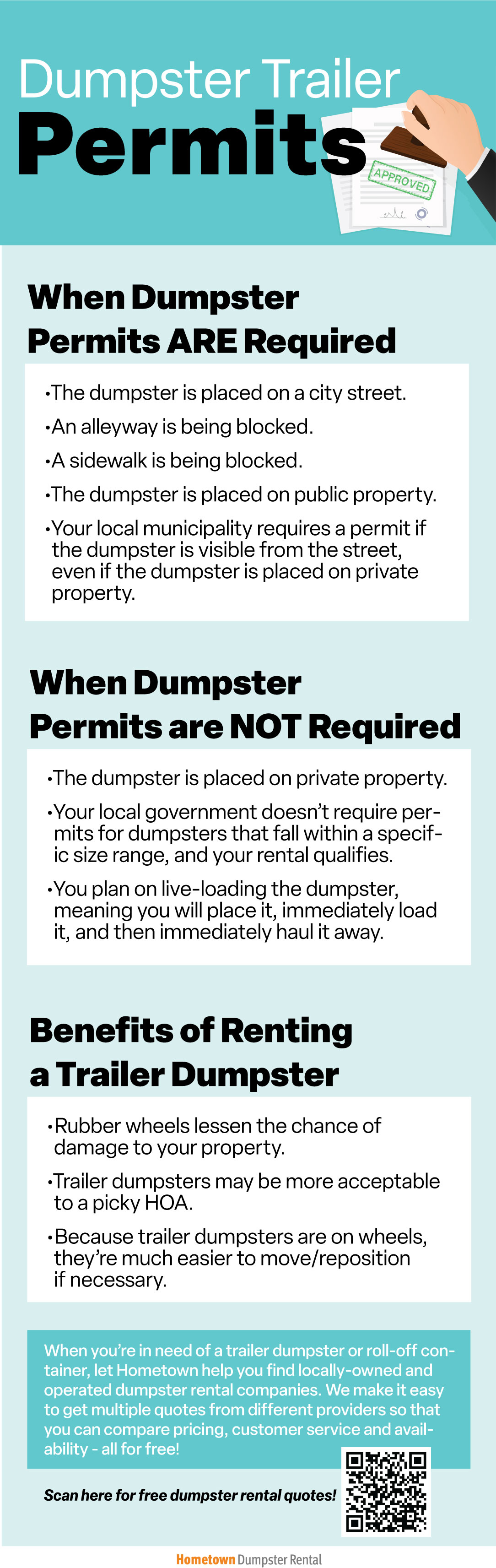 Do Trailer Dumpsters Require a Permit? Infographic