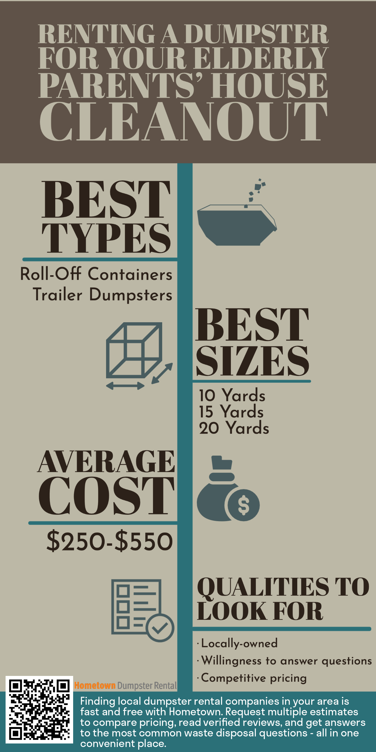 Renting a Dumpster for Your Elderly Parents’ House Cleanout Infographic