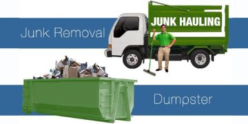 Comparing junk removal service with renting a dumpster